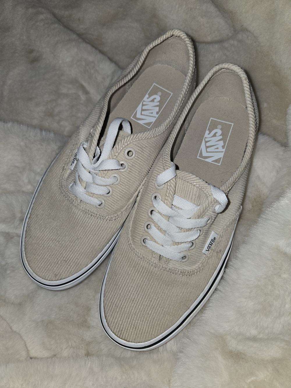 Vans Beige Corduroy Authentic Sneakers